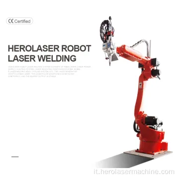 Saldatura laser in fibra di braccio automatico